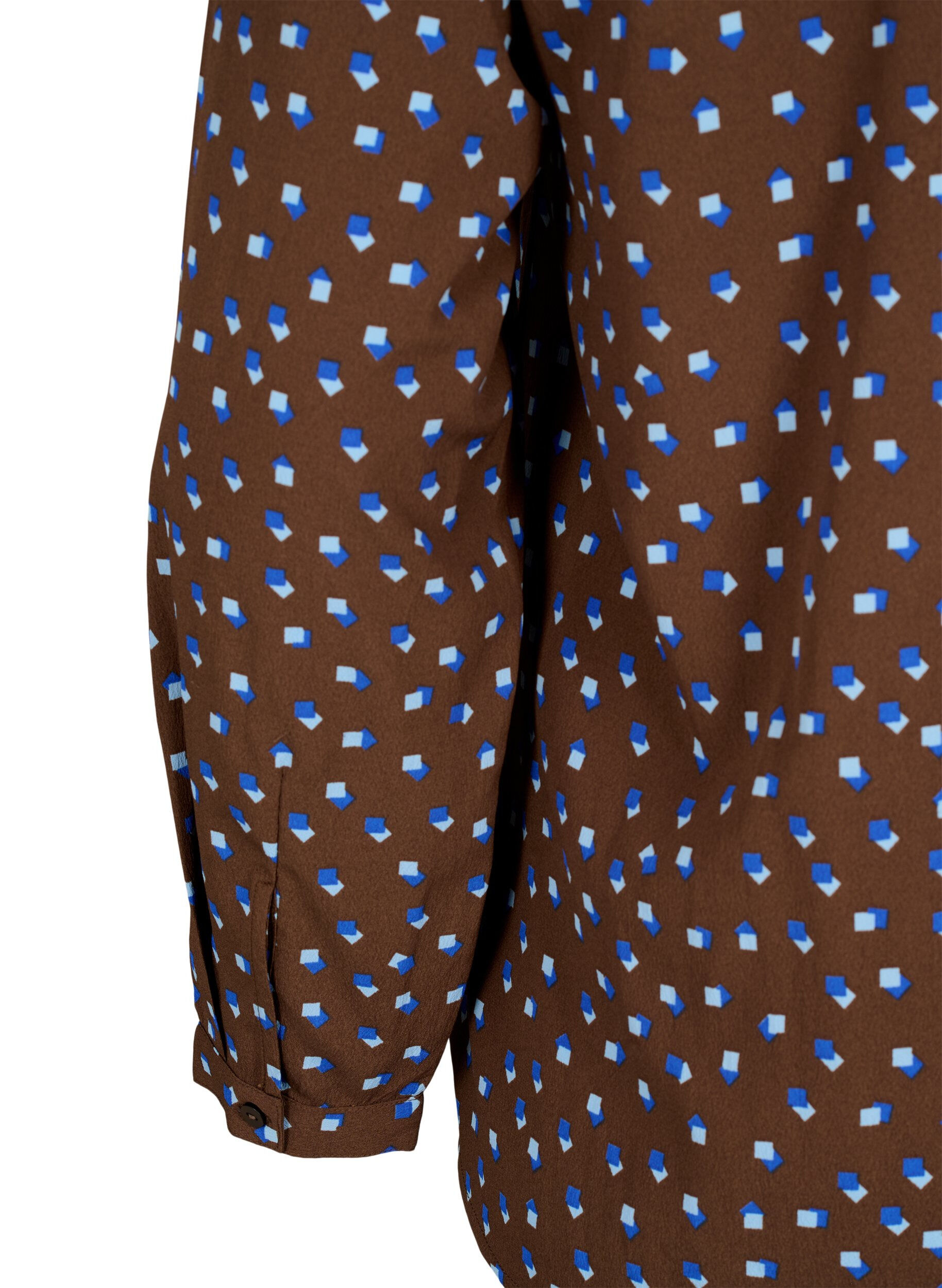 ZizziFLASH - Blouse met lange mouwen en print, Chicory Coffee AOP, Packshot image number 3