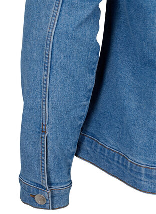 FLASH - Veste en jean en mélange de coton extensible, Blue Denim, Packshot image number 4