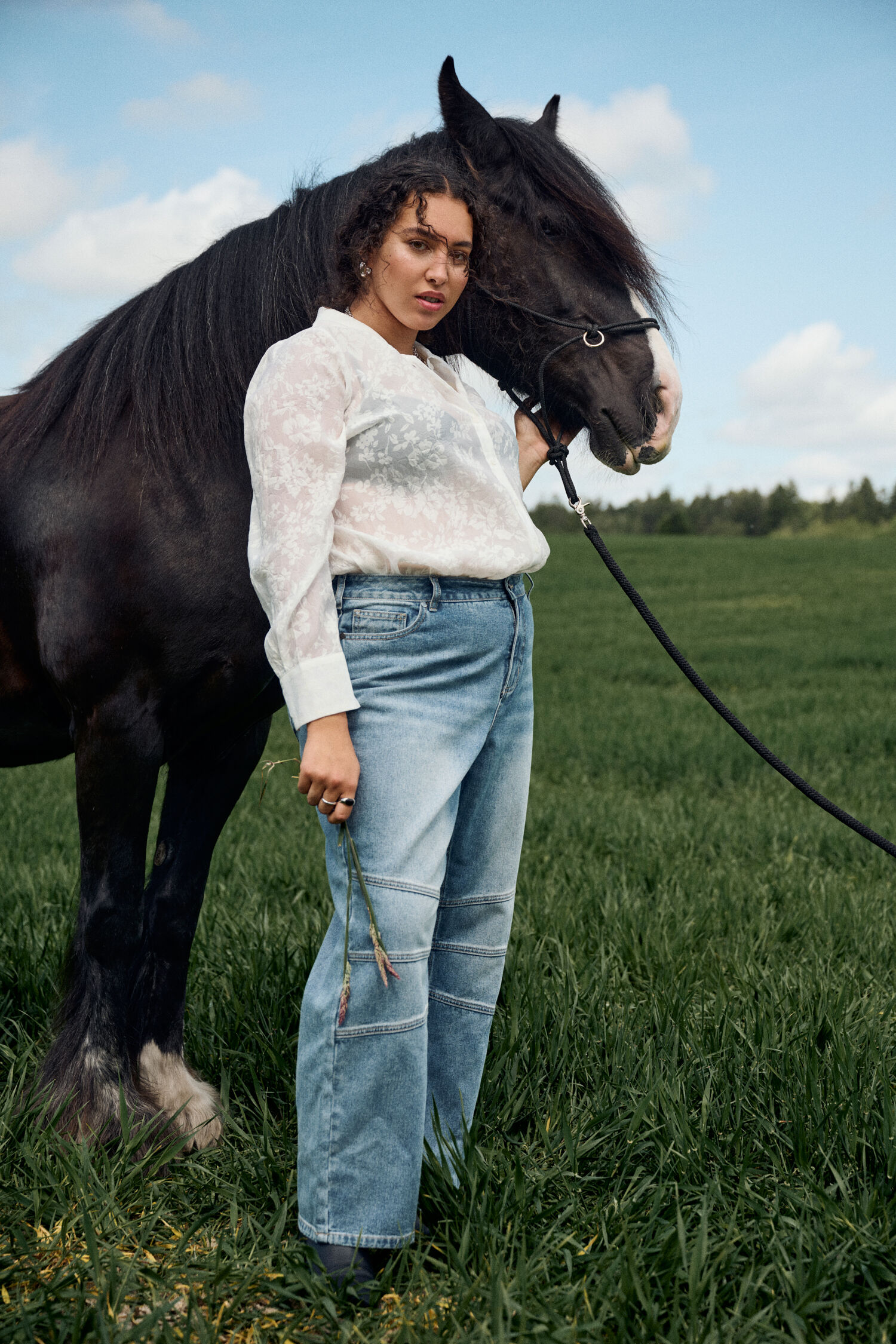 ZizziShirt met patroon, , Model