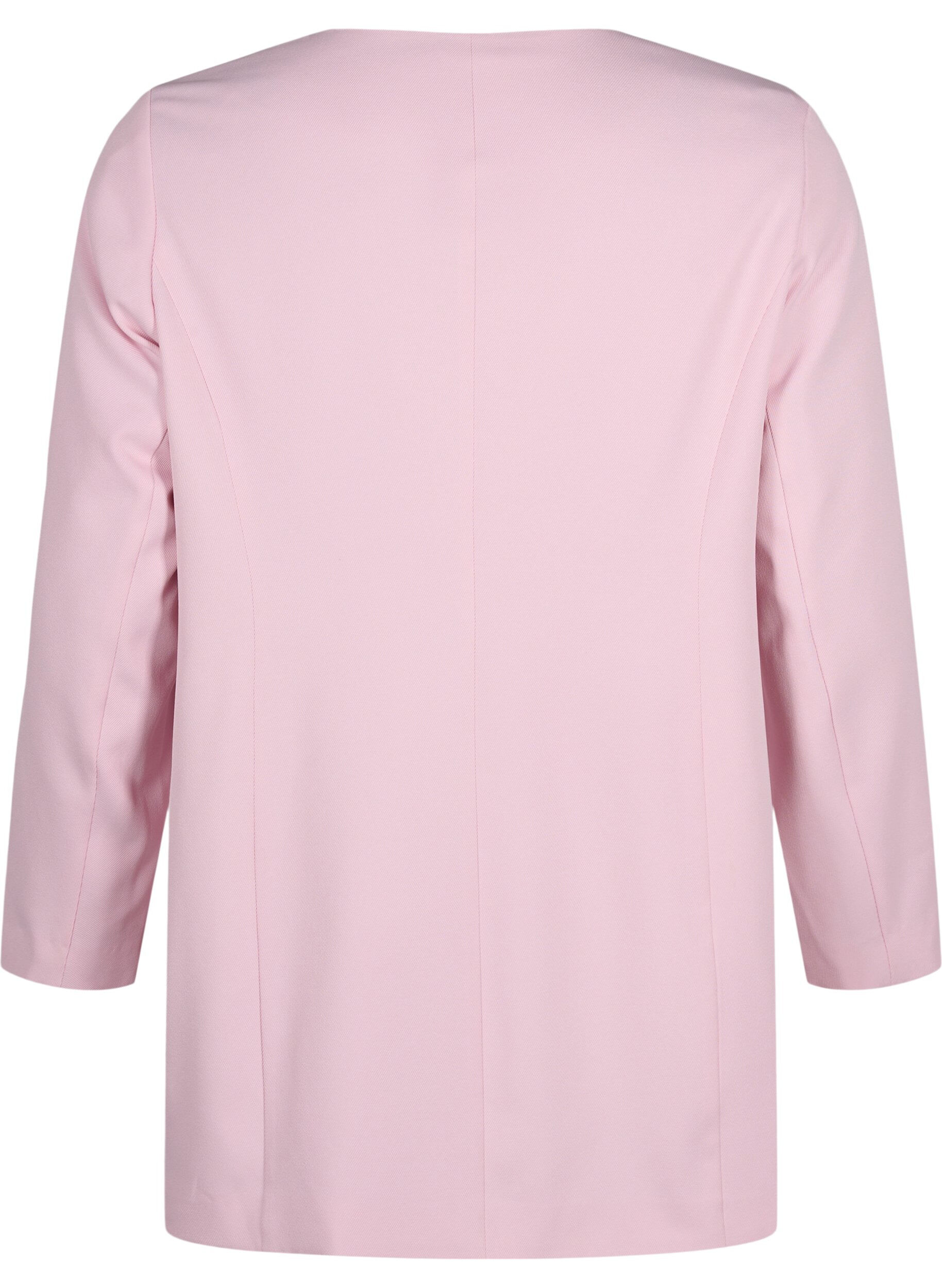 Zizzi Veste de printemps avec patte de boutonnage cach&eacute;e, Parfait Pink, Packshot image number 1
