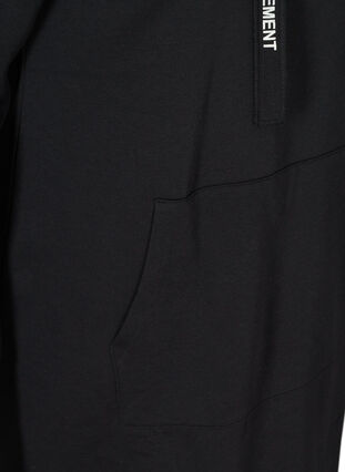 Lang sweatshirt met capuchon, Black, Packshot image number 3