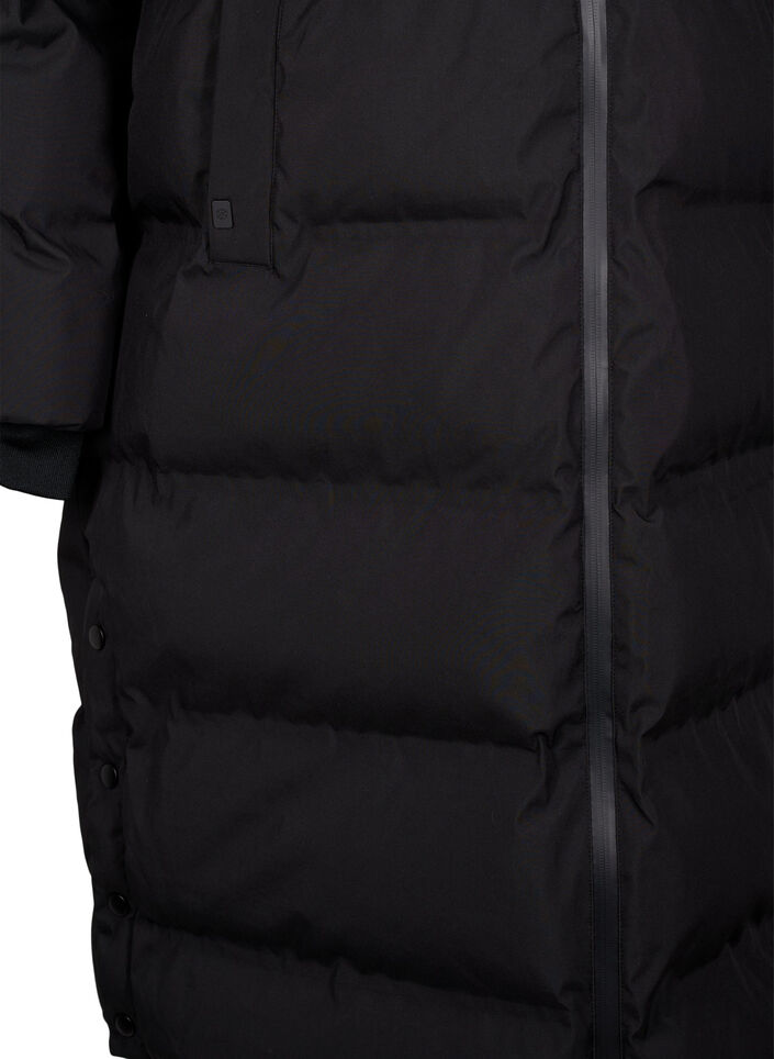 Manteau d'hiver long et matelass&eacute; avec capuche, Noir, Packshot image number 3