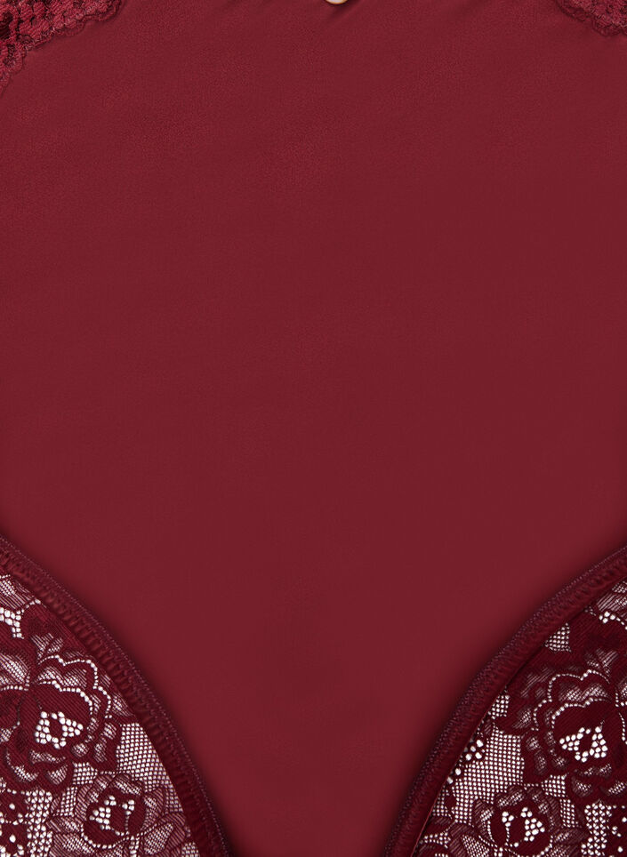 Culotte avec de la dentelle et un n&oelig;ud &agrave; l'arri&egrave;re, Bordeaux fonc&eacute;, Packshot image number 2