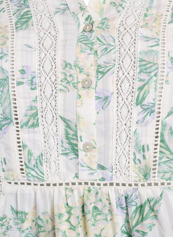 Blouse met print en 1/2 mouwen, Wit, Packshot image number 2