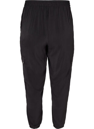 Losvallende broek met grote broekzakken, Black, Packshot image number 1