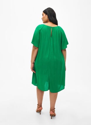 Viscose jurk met korte mouwen, Jolly Green, Model image number 1