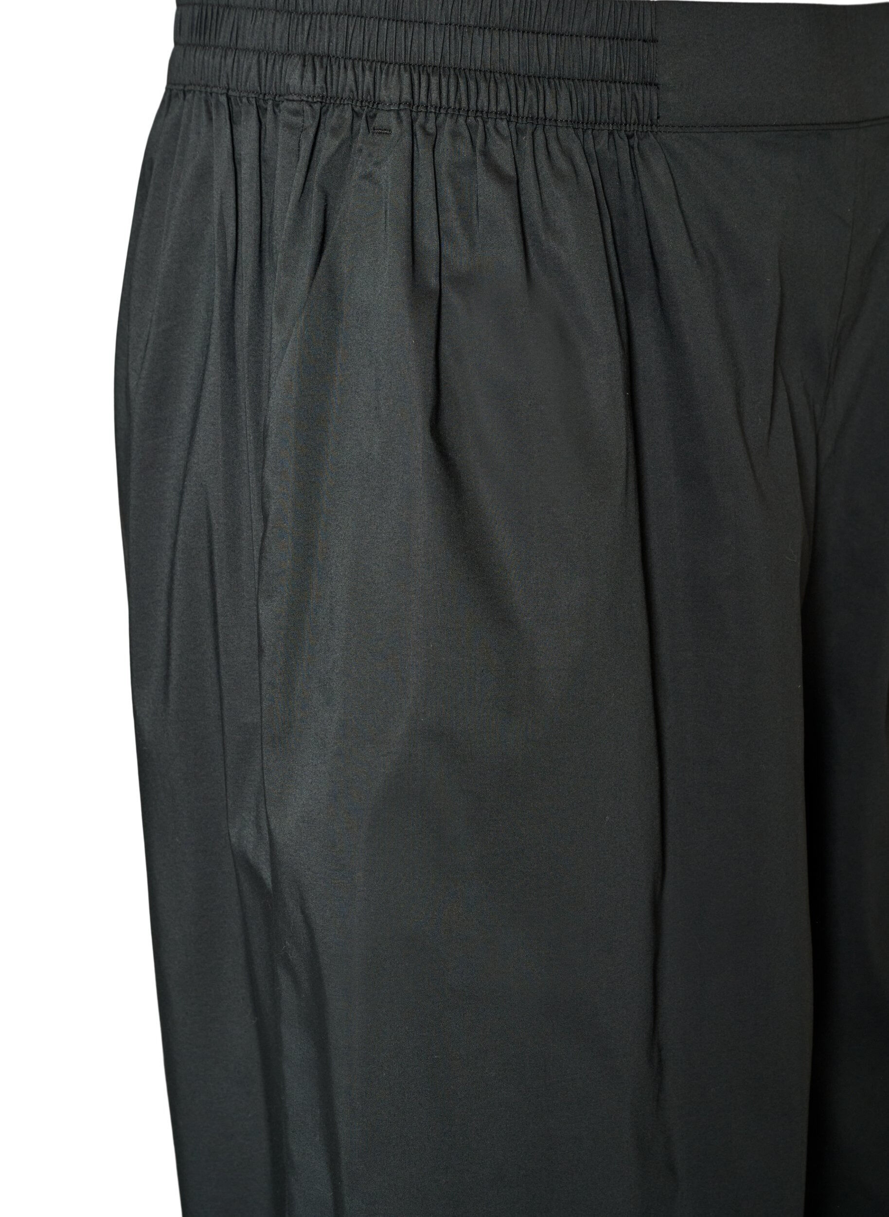 ZizziCulottes met een elastische tailleband en wijde pijpen, Zwart, Packshot image number 2