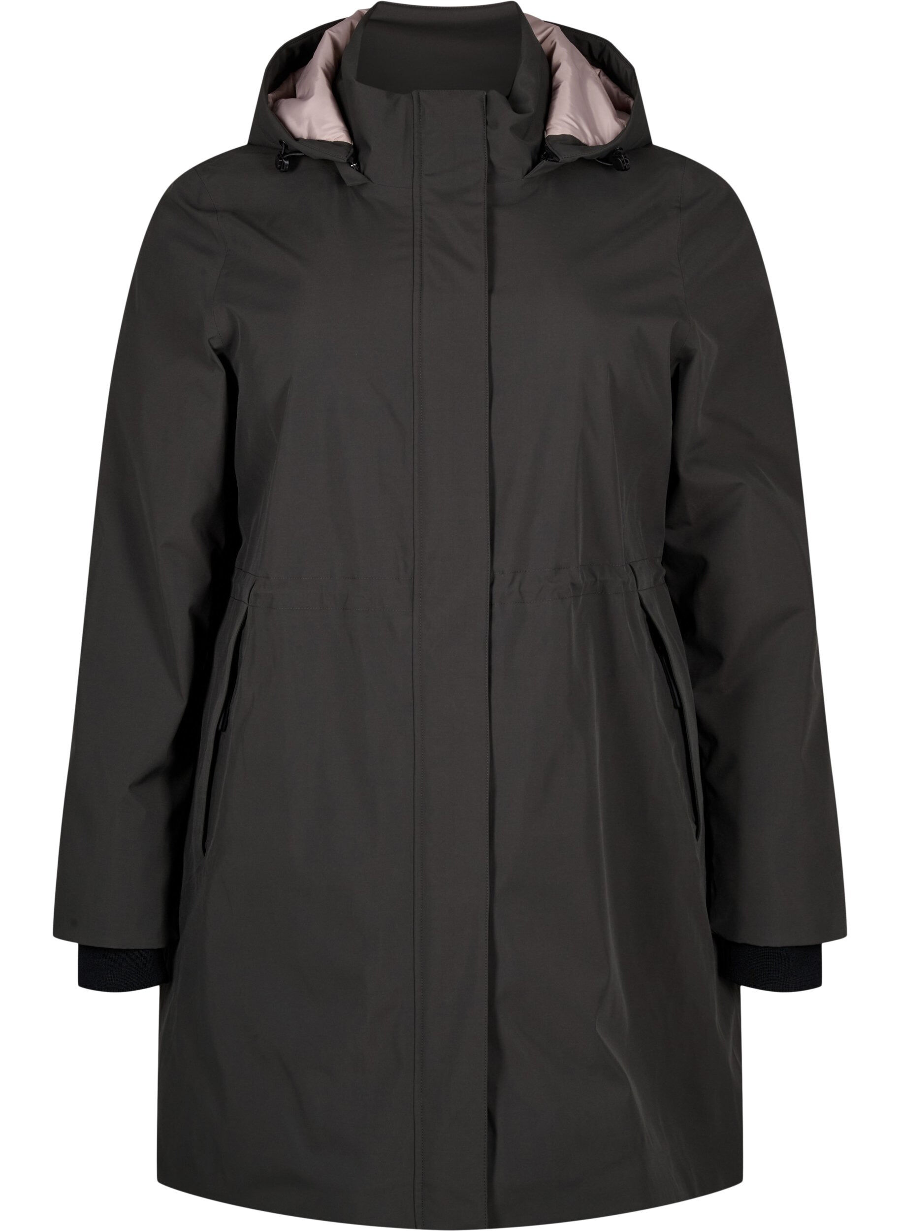ZizziFunctionele parka winterjas met een capuchon, Raven, Packshot image number 0