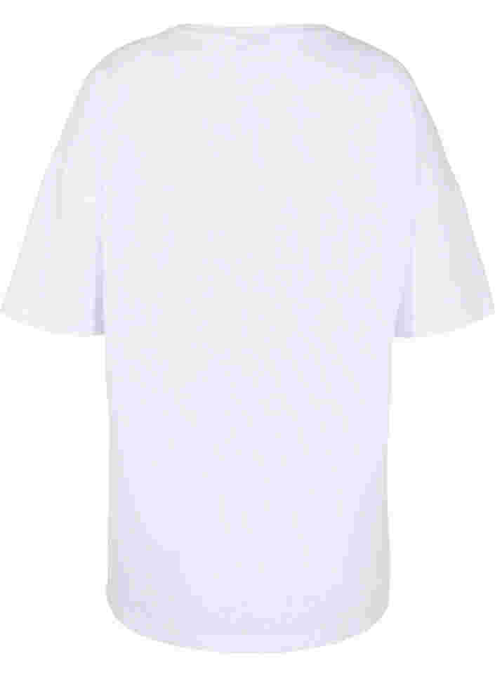Support the breasts - T-shirt van katoen, White, Packshot image number 1