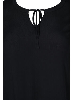 Robe à manches courtes en viscose, Black, Packshot image number 2