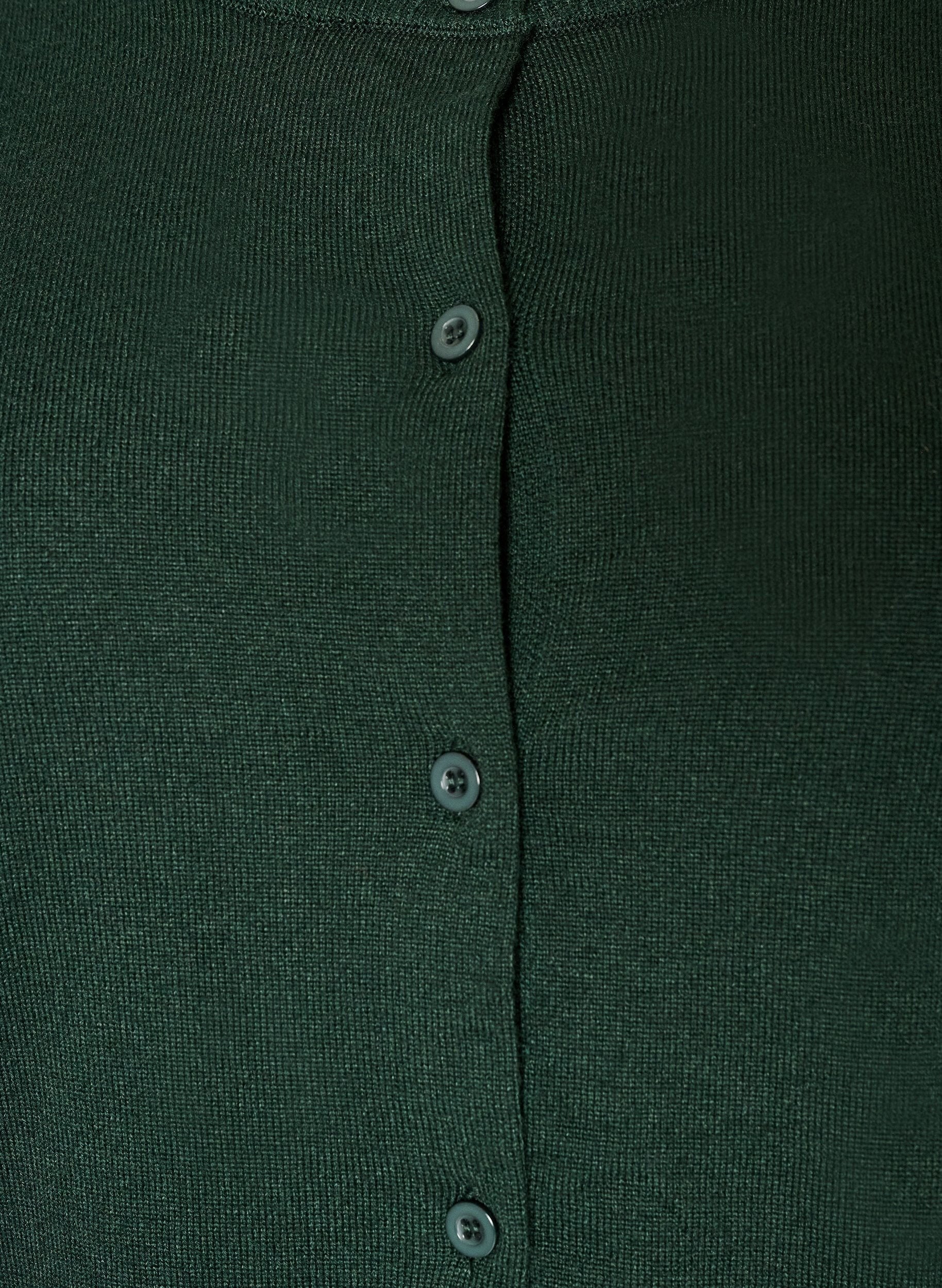 ZizziFijngebreide cardigan met ronde hals, Groen, Packshot image number 2