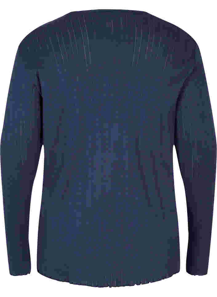 Nachthemd met lange mouwen in 100% katoen, Navy Blazer, Packshot image number 1
