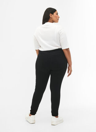 Slim fit broek met zakken, Black, Model image number 2