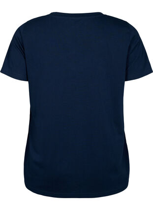 T-shirt à manches courtes avec col en V, Navy Blazer, Packshot image number 1