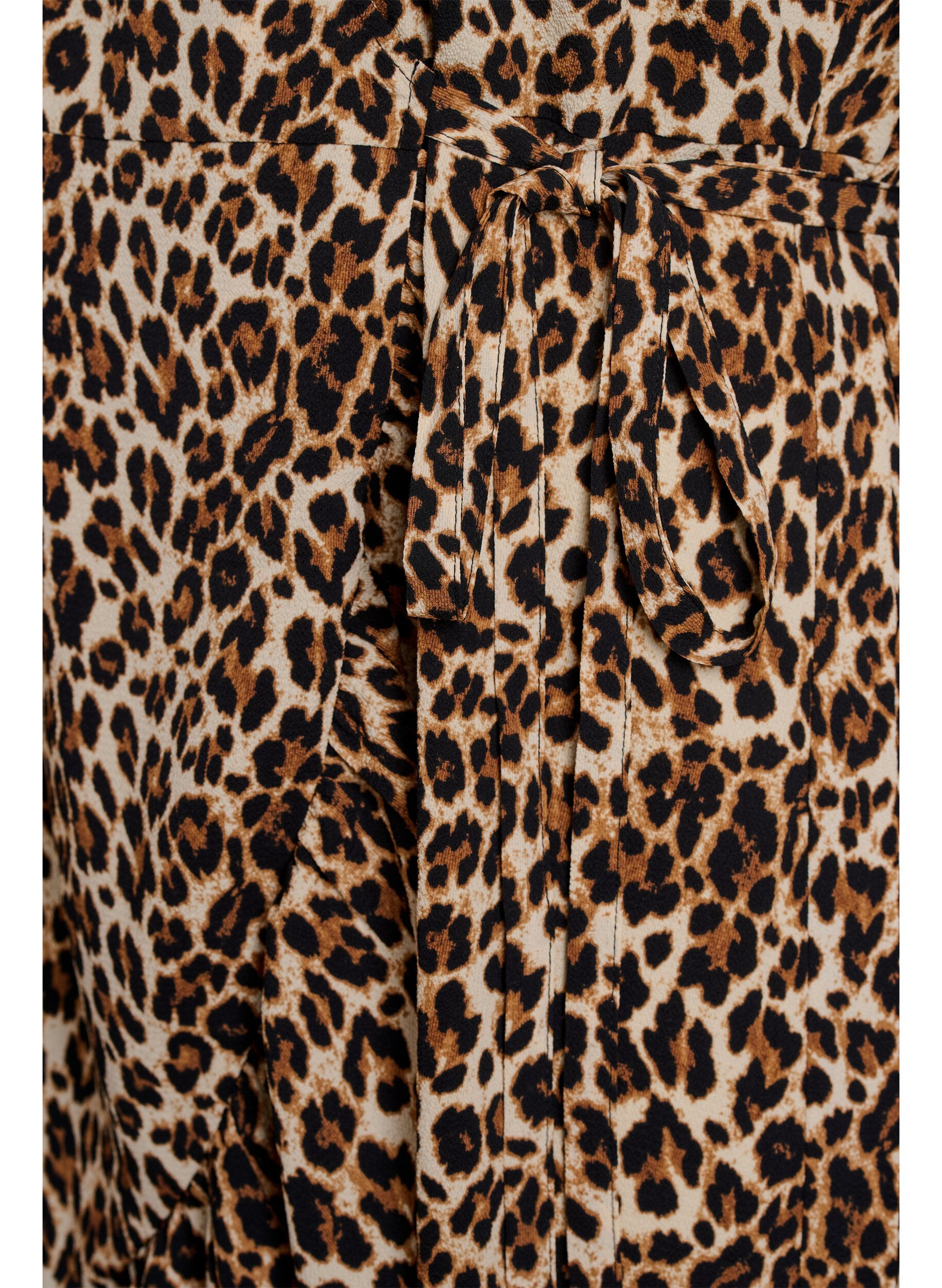 ZizziWikkeljurk met korte mouwen, Bruin, Packshot image number 3