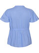 Blouse en coton avec lien &agrave; nouer et taille &eacute;lastiqu&eacute;e, Bleu, Packshot image number 1