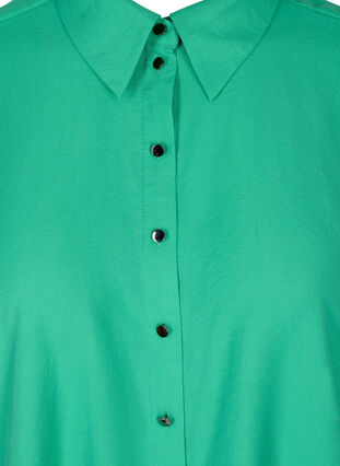 Effen viscose hemd met lange mouwen, Mint, Packshot image number 2