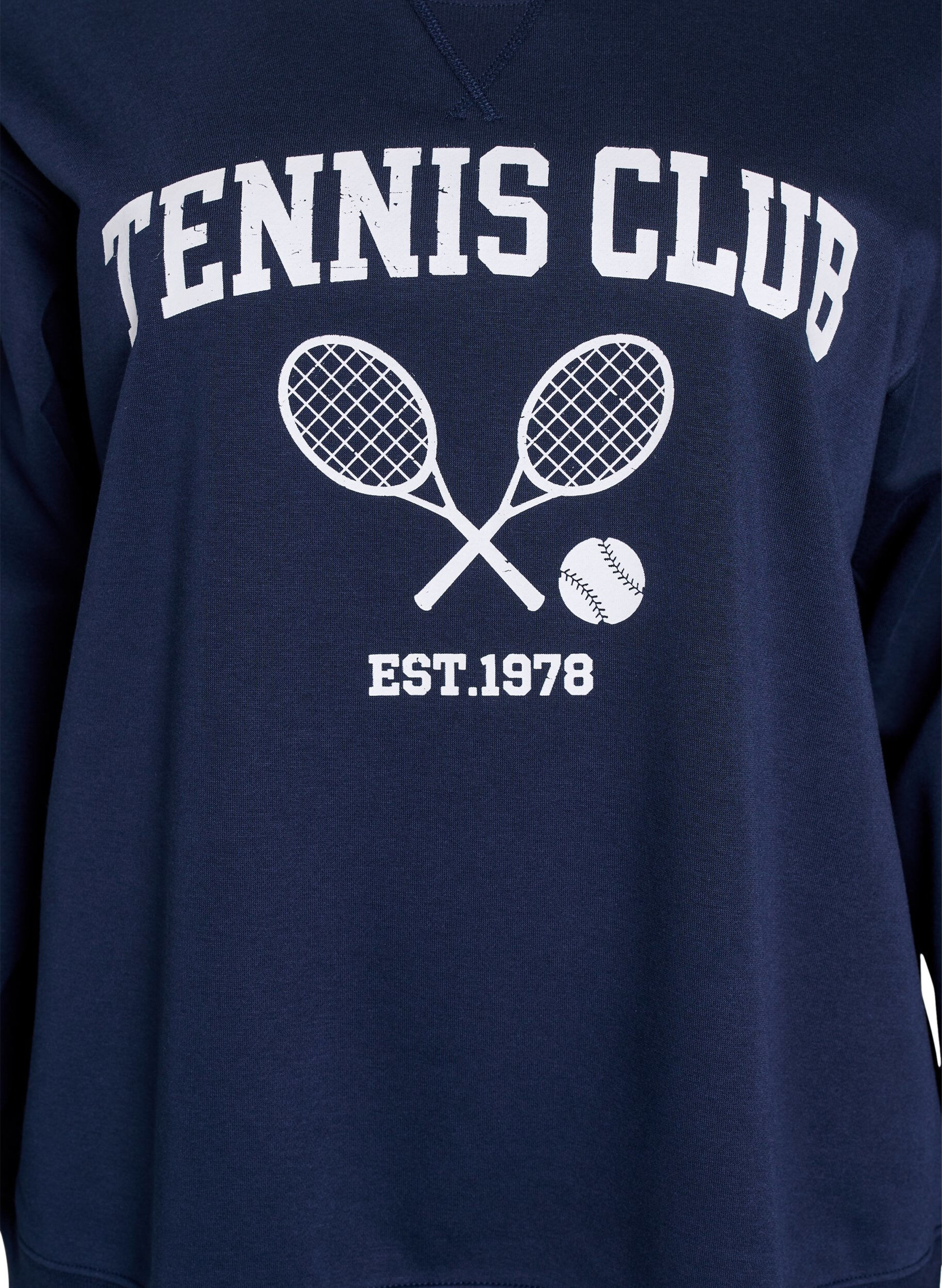 ZizziSportief sweatshirt met print, Blauw, Packshot image number 2