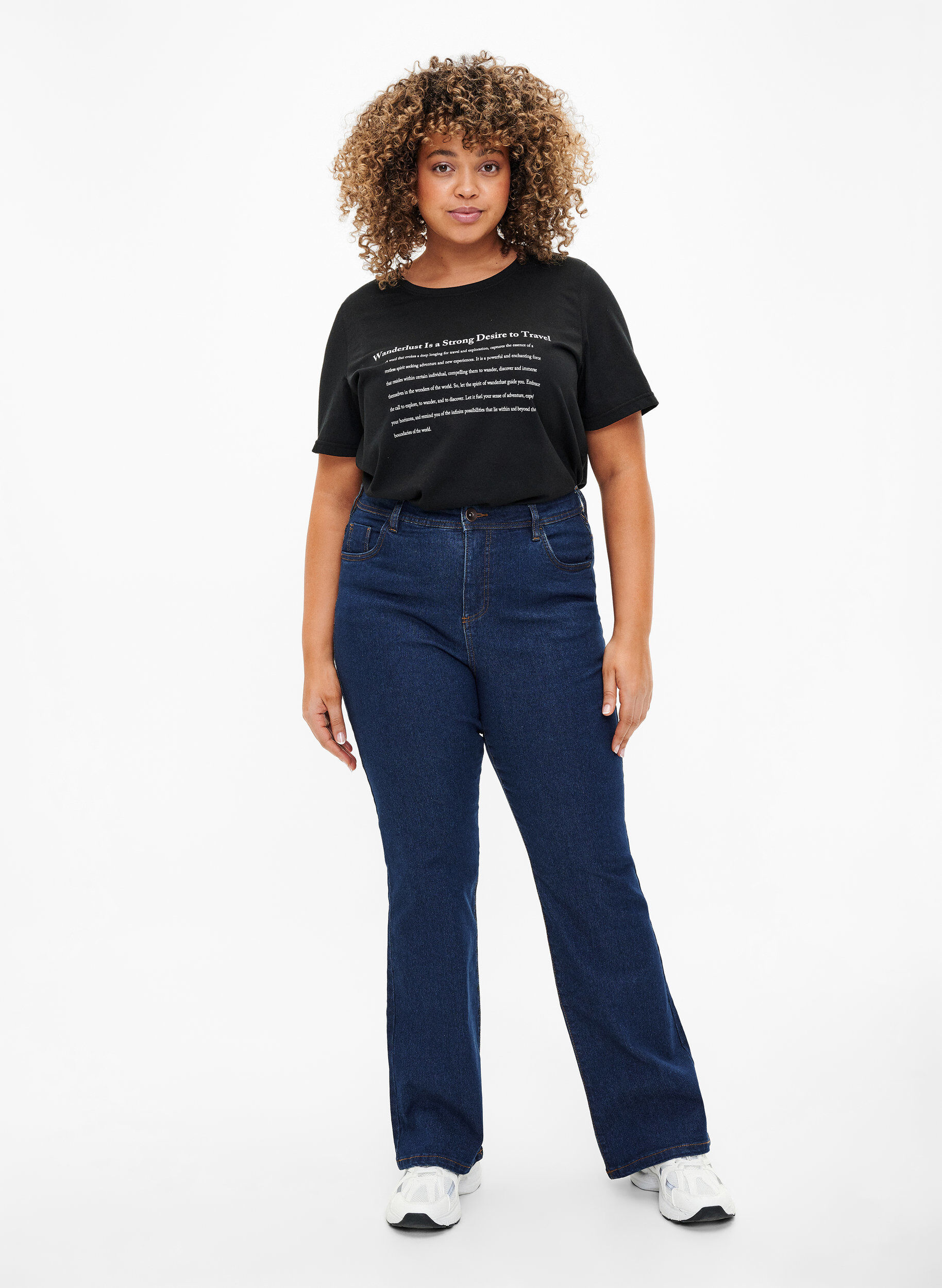 ZizziFLASH - T-shirt met motief, Black Wanderlust, Model image number 2