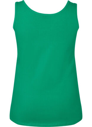 Top basique de couleur unie en coton, Jolly Green, Packshot image number 1