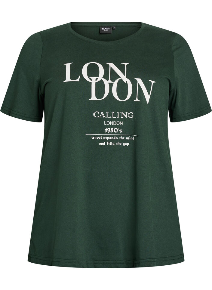 T-shirt imprim&eacute;, Vert, Packshot image number 0