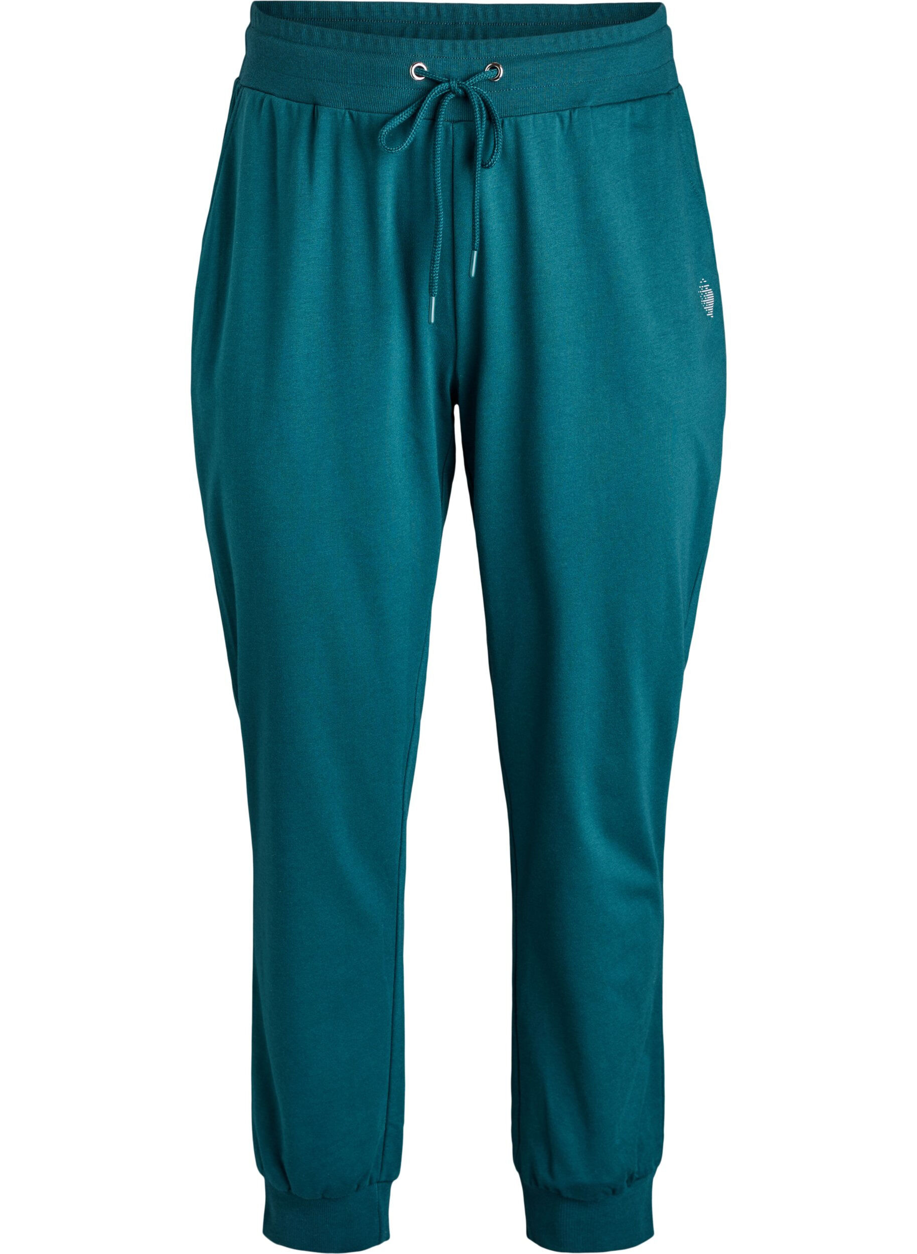 ZizziLosse trainingsbroek met zakken, Groen, Packshot image number 0