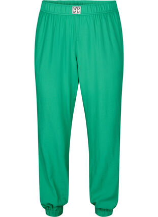 Pantalon ample en viscose avec bord élastiqué et poches, Mint, Packshot image number 0