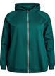 Hoodie met ritssluiting en achterkant print, Groen, Packshot image number 0