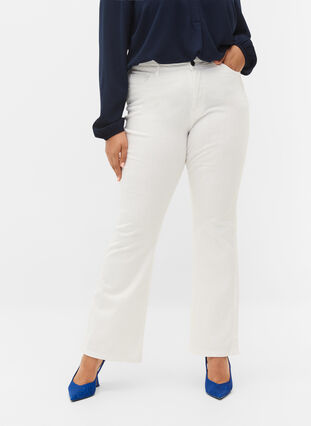 Jeans bootcut Ellen à taille haute, White, Model image number 2