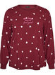 Nachtblouse met een print, Rood, Packshot image number 0