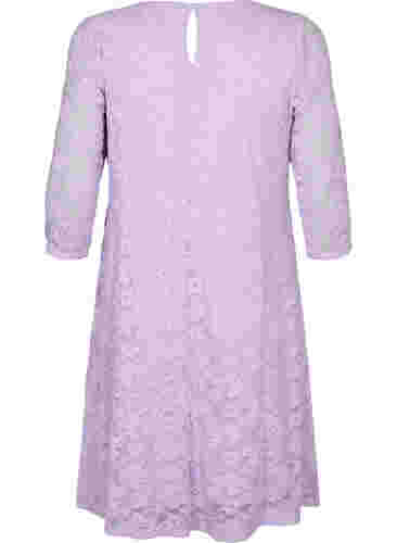 Kanten jurk met 3/4 mouwen, Lavendula, Packshot image number 1