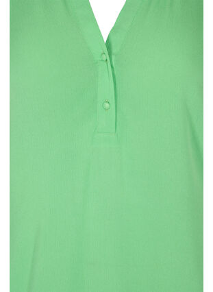 Viscose top met 3.4 mouwen en v-hals, Summer Green, Packshot image number 2