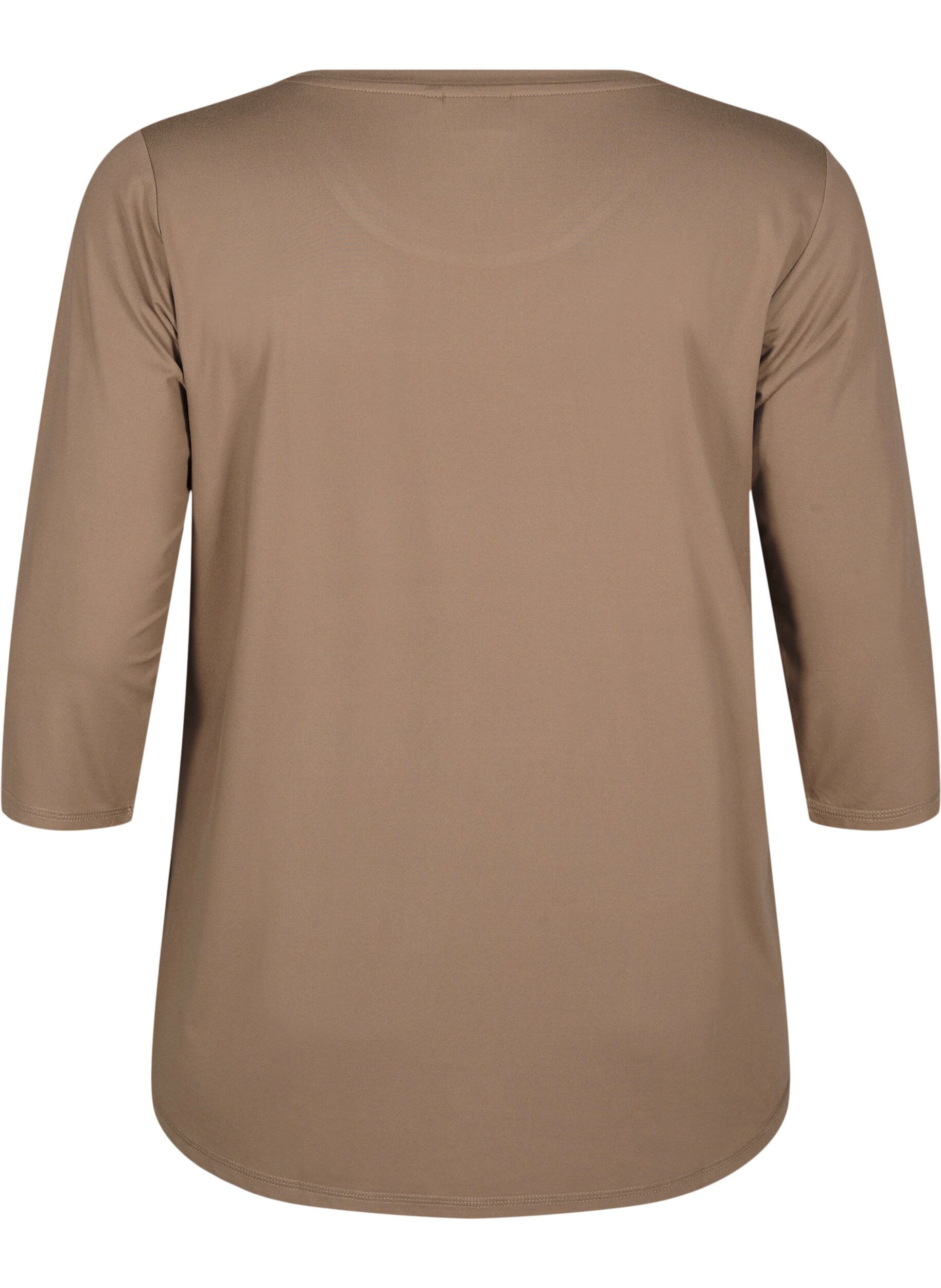 Zizzi Haut de sport avec manches 3/4, Beige, Packshot image number 1
