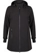 Softshell jas met afneembare capuchon, Zwart, Packshot image number 4