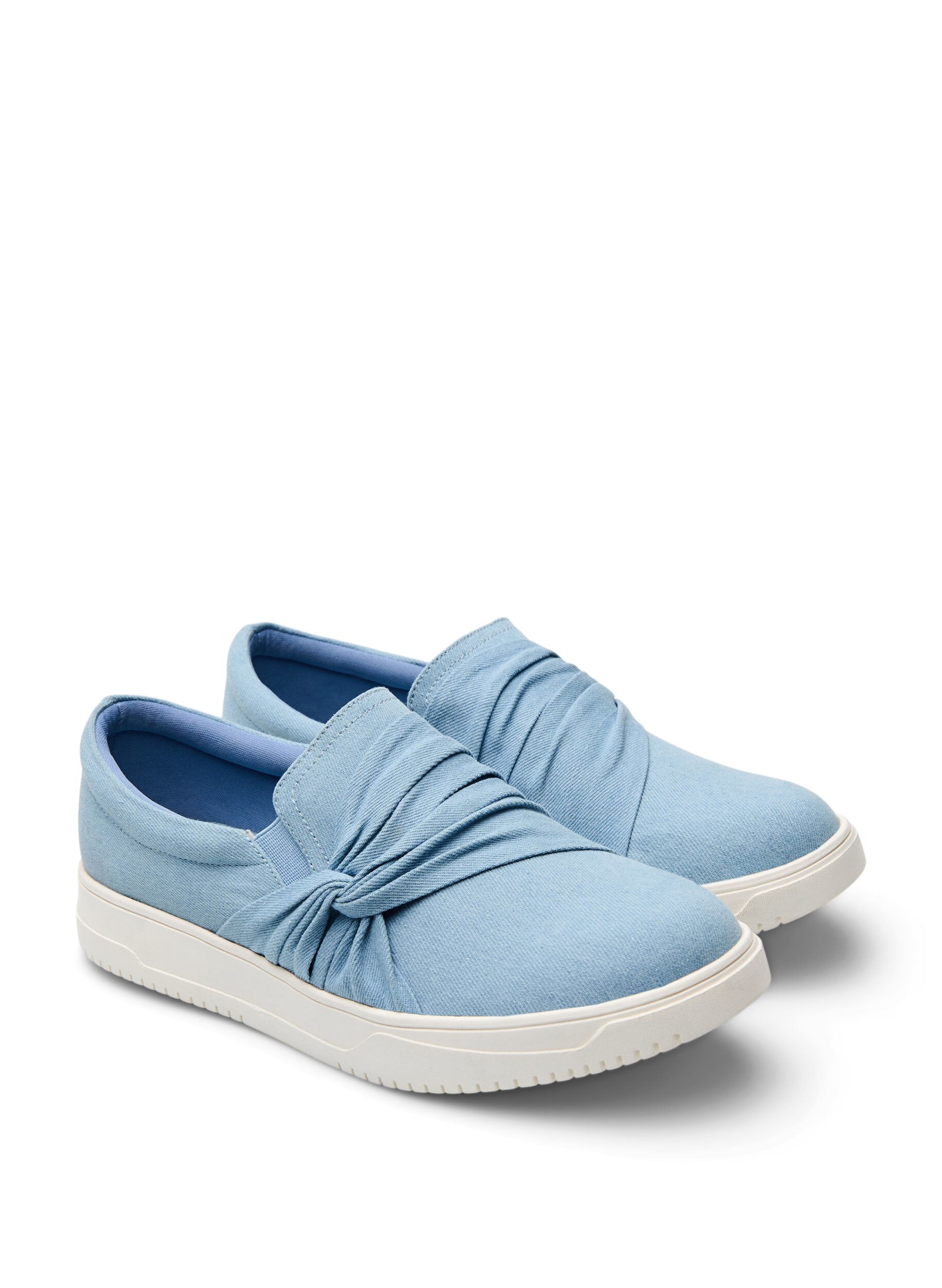 Zizzi Large - Slip-on avec d&eacute;tail n&oelig;ud, Bleu, Packshot image number 1