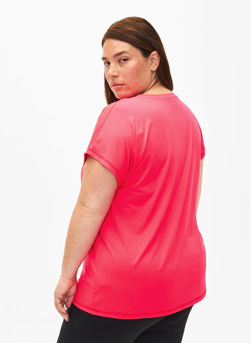 Sport T-shirt met korte mouwen, Neon Diva Pink, Model image number 1