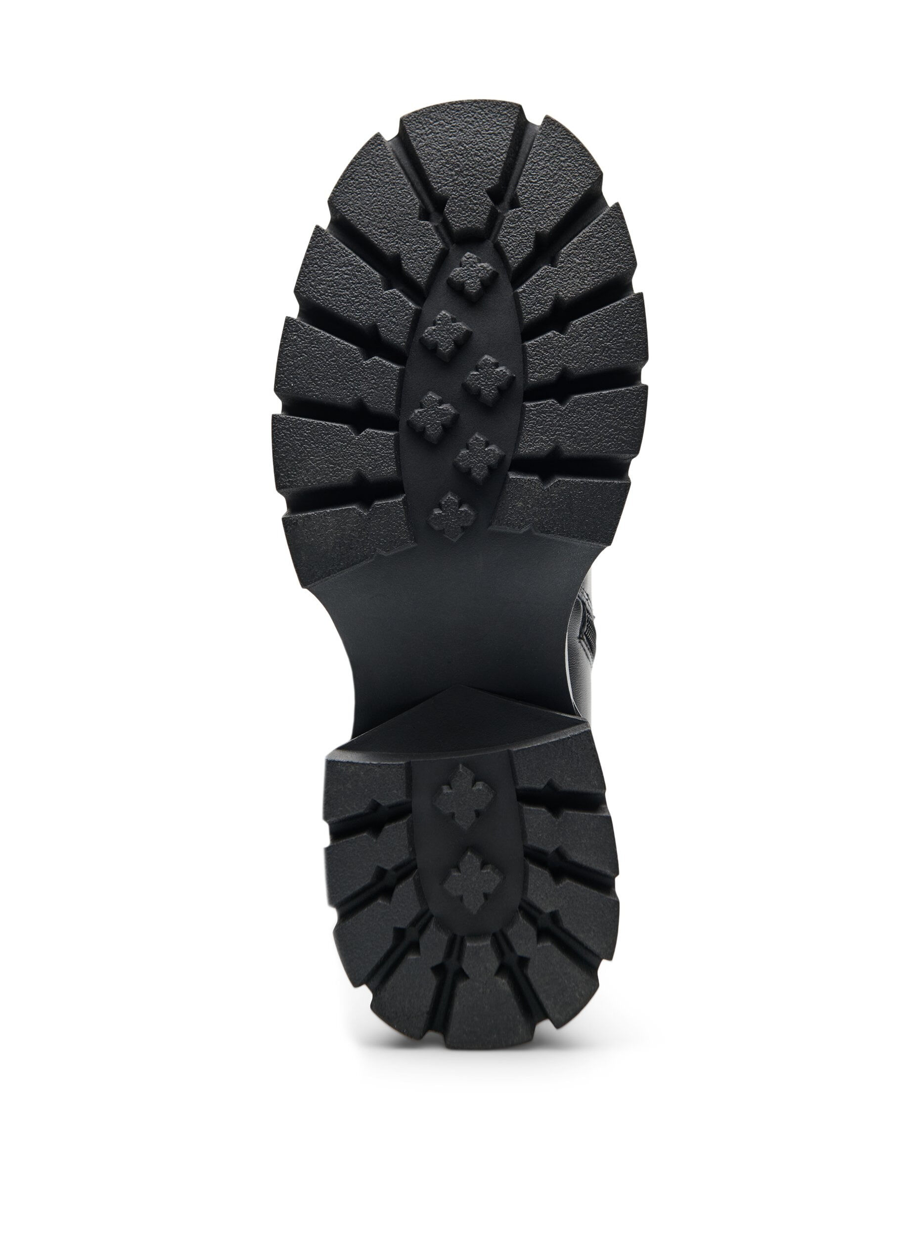 ZizziBotte haute en similicuir avec une semelle &eacute;paisse, Noir, Packshot image number 4