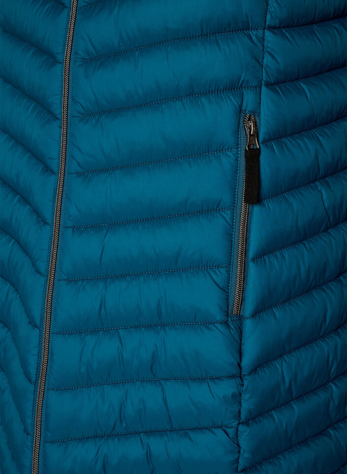 Lichtgewicht jas met zakken en afneembare capuchon, Blauw, Packshot image number 3