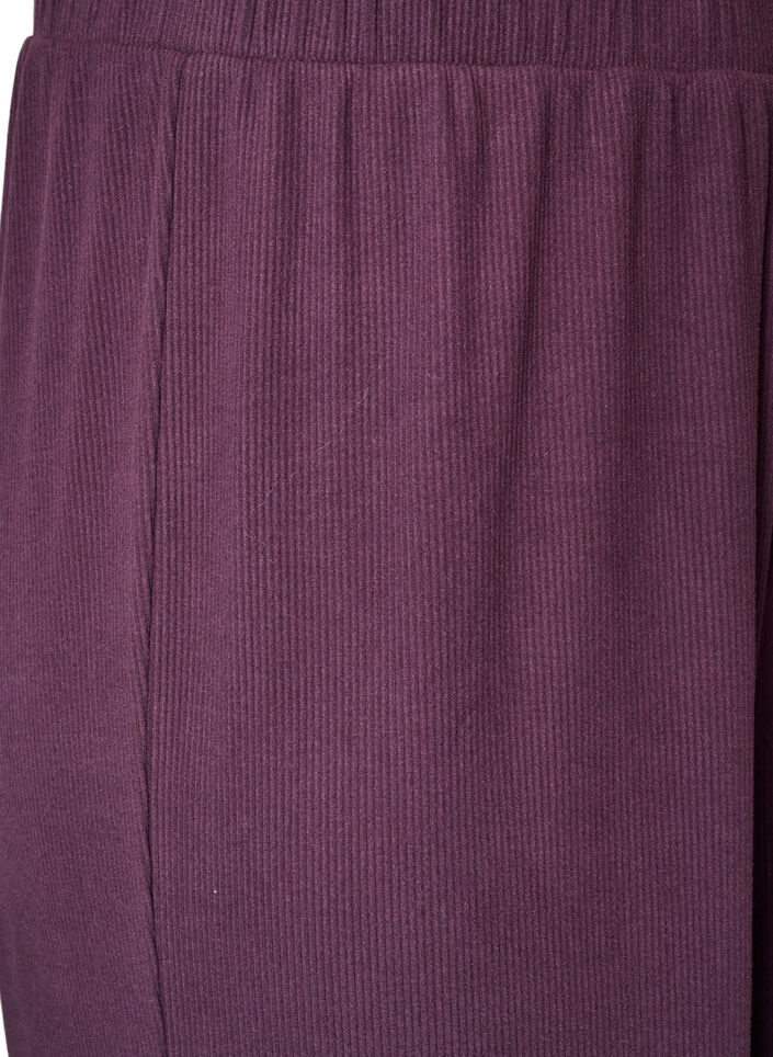 Pantalon en jersey c&ocirc;tel&eacute; &agrave; jambes amples, Violet, Packshot image number 2