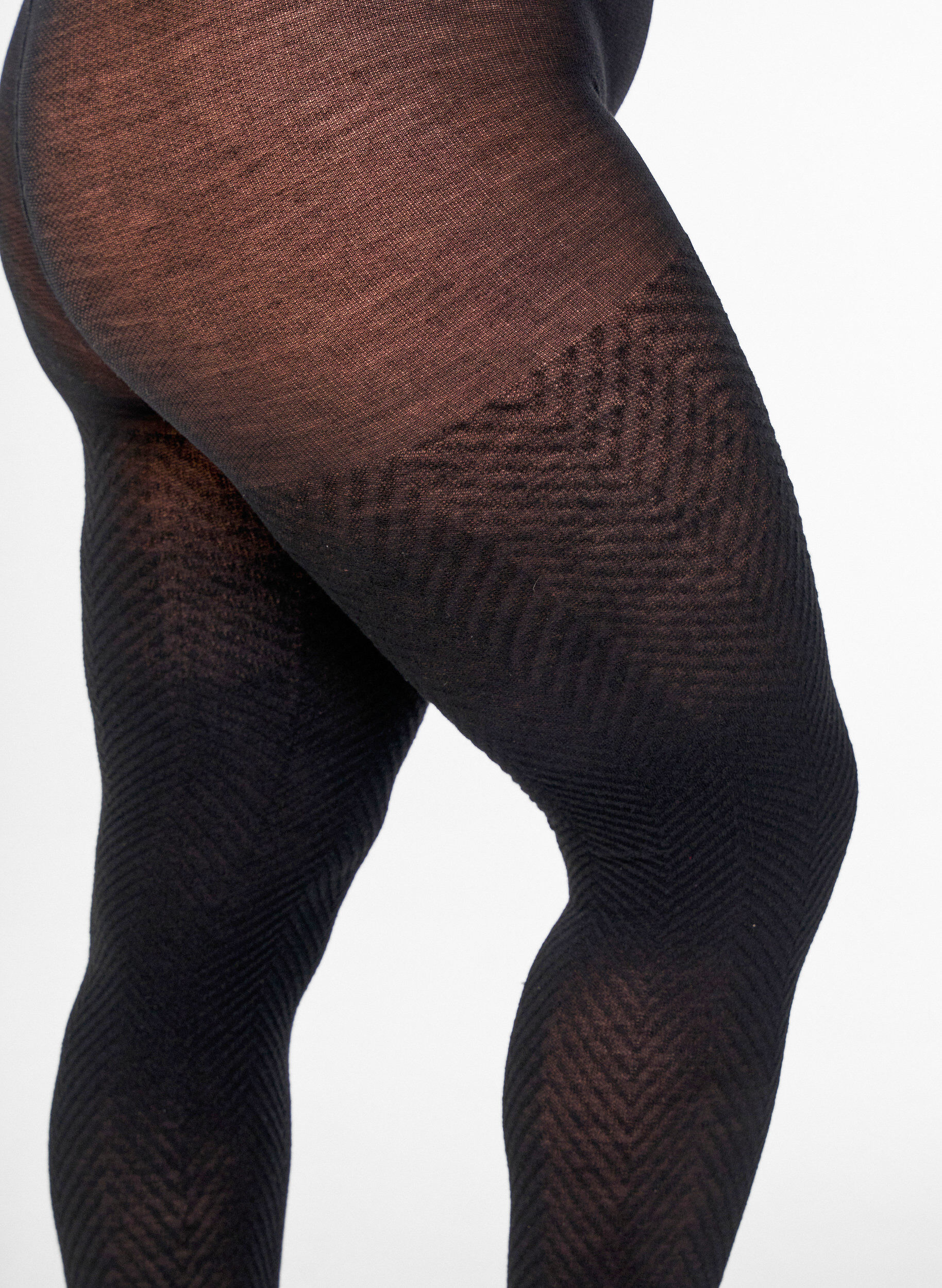 Zizzi Collants textur&eacute;s, Noir, Packshot image number 2
