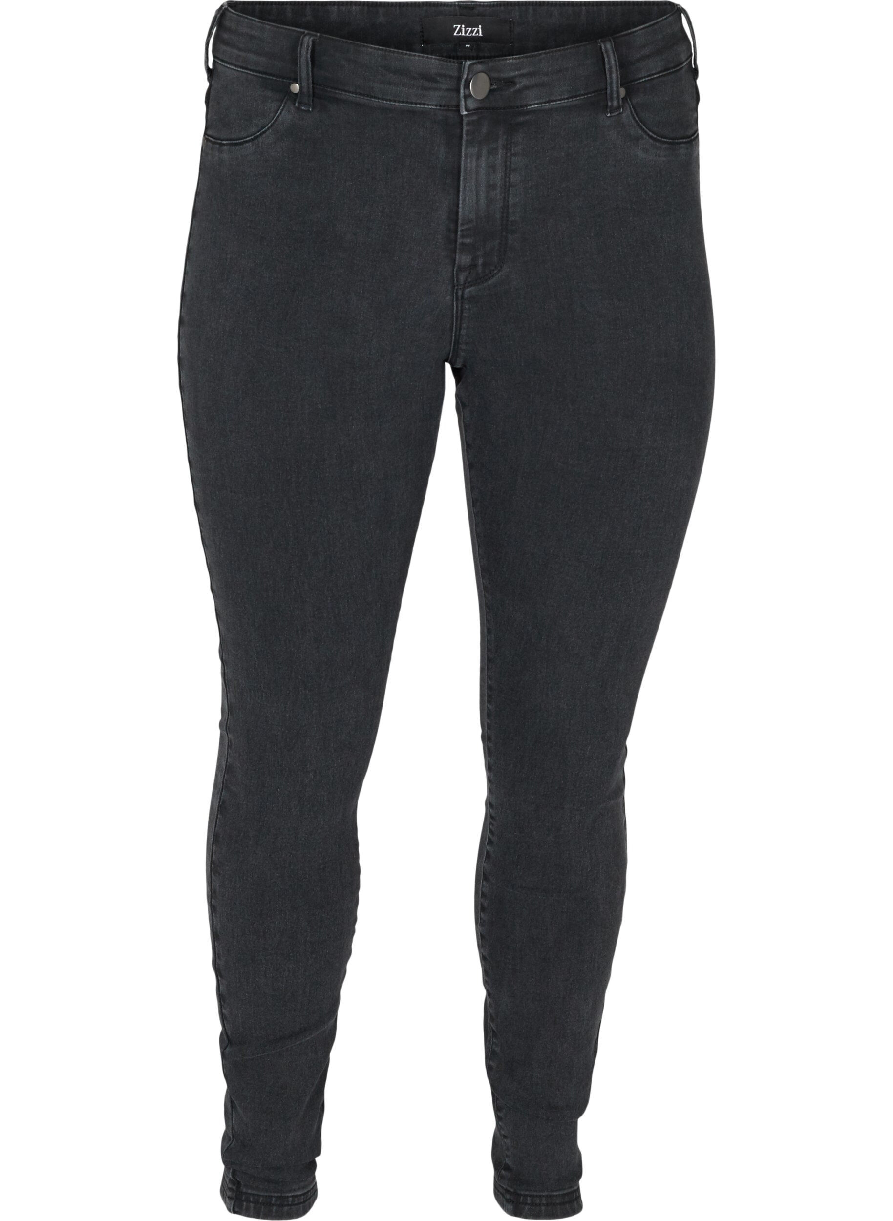 ZizziJeggings in katoenmix, Grey Denim, Packshot image number 0