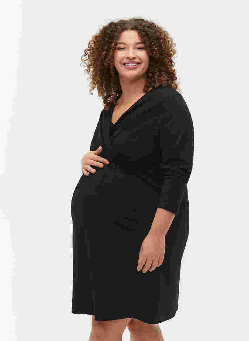Robe de grossesse en coton, Black, Model