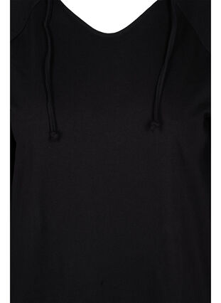 Sweaterjurk met capuchon, Black Solid, Packshot image number 2
