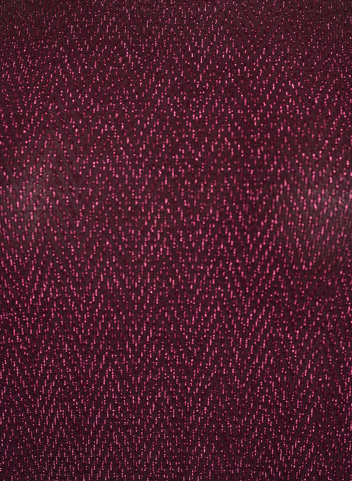 Blouse avec motif &agrave; chevrons et fil paillet&eacute;, Bordeaux fonc&eacute;, Packshot image number 2