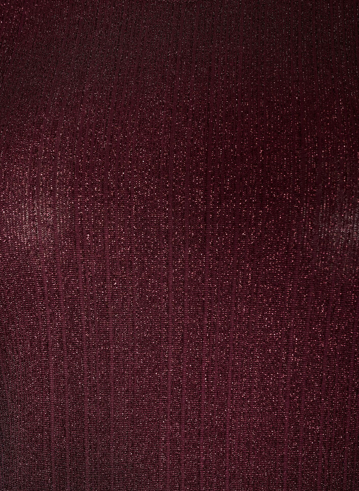 Blouse avec texture verticale et fils scintillants, Bordeaux, Packshot image number 2