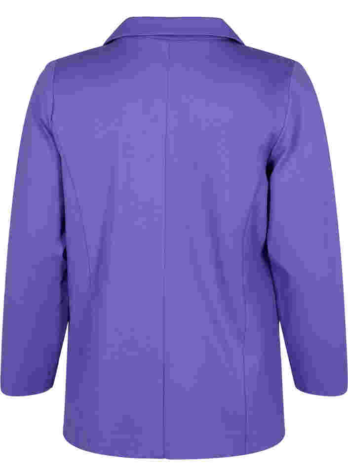 Basic blazer met knoop en sierzakken, Ultra Violet, Packshot image number 1