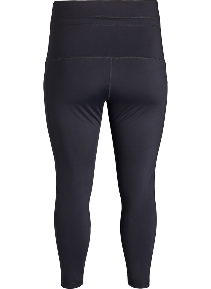 Legging de training 7/8 taille haute avec poche, Noir, Packshot image number 1