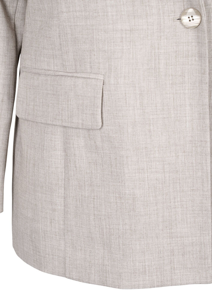 Blazer mélangé avec fermeture à boutons, String, Packshot image number 3