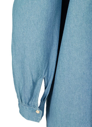 Robe en jean manches longues bouffantes, Blue denim ASS, Packshot image number 3