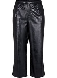 Pantalon en simili cuir avec largeur